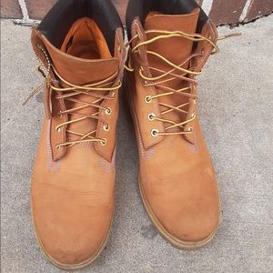 MENS Timberland Men's 6" Inch Waterproof Basic Ankle Boots Wheat Nubuck